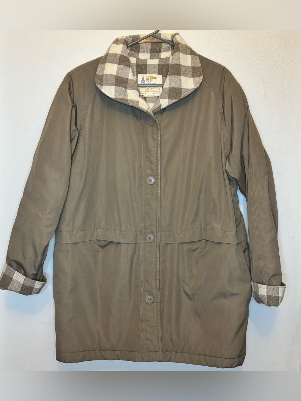 Vintage London Fog Plaid Lined Jacket 14 Gorpcore Grandmacore